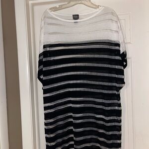 Chicos Striped Sheer Tunic